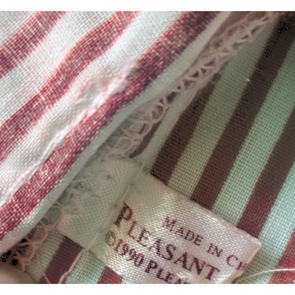 Vintage American Girl Molly Red White Striped Pajamas Pleasant Company 1990 - Picture 3 of 7